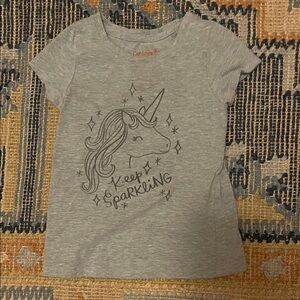 Cat & Jack Gray Unicorn Tee